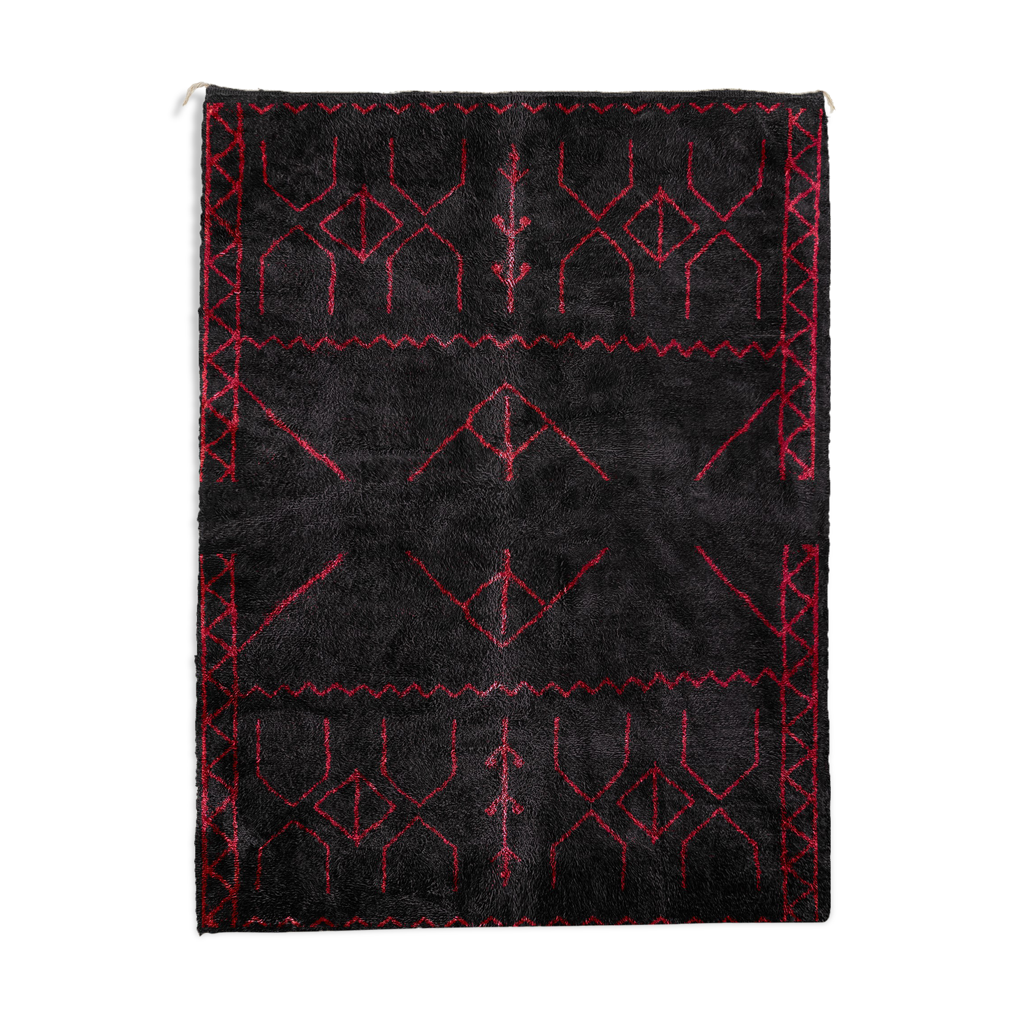 Modern Moroccan carpet black