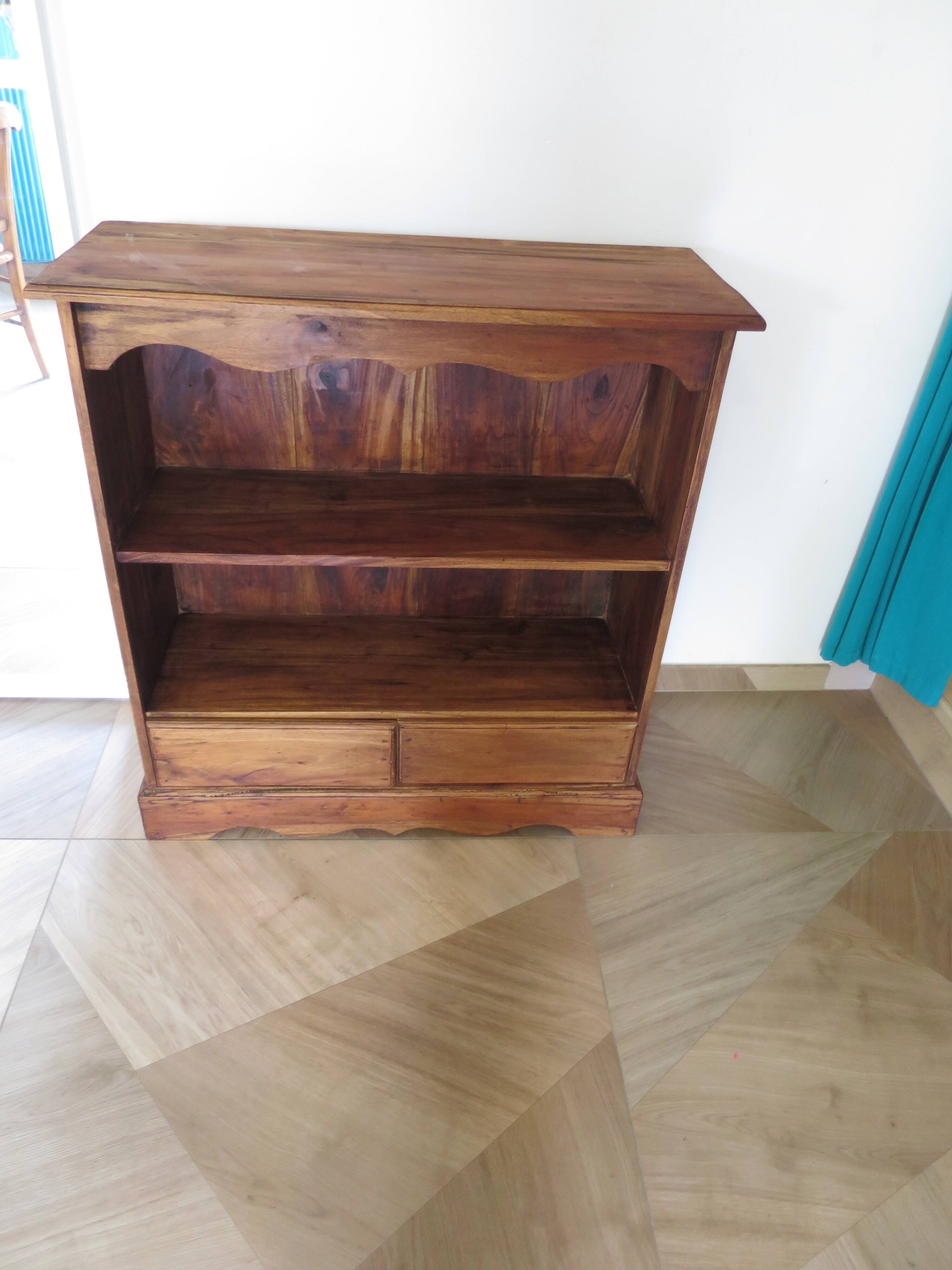 Shelf - bookcase - Bibus - exotic wood - solid wood - 3 levels - 2