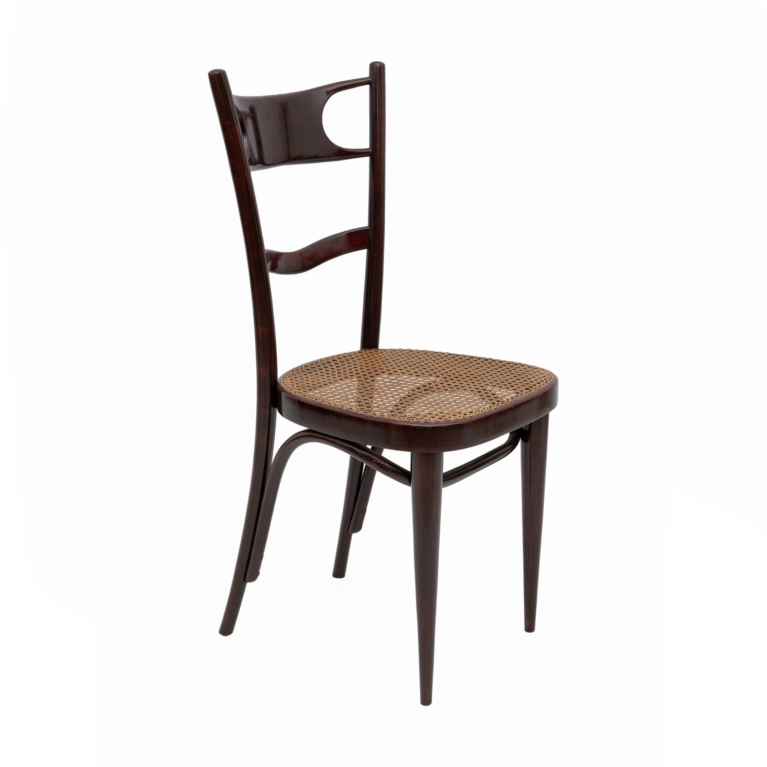 Set Early 20th Century Neapolitan Bent Beech Thonet Chairs Sautto&Liberale