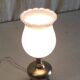 Table lamp in gilded brass and opaline globe - mid 20th century.