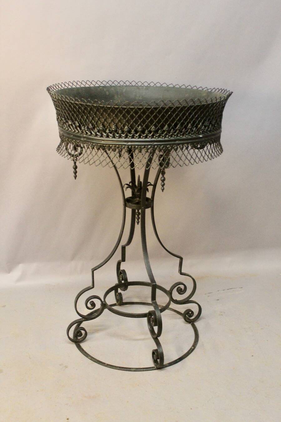 Large wrought iron planter