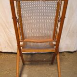Fauteuil canné pliant début XX