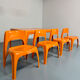 Table and 4 dining chairs designed by Preben Fabricius, Interplast, 1970s.