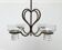 Danish metal and glass candlestick from the mid-century, 1960s.