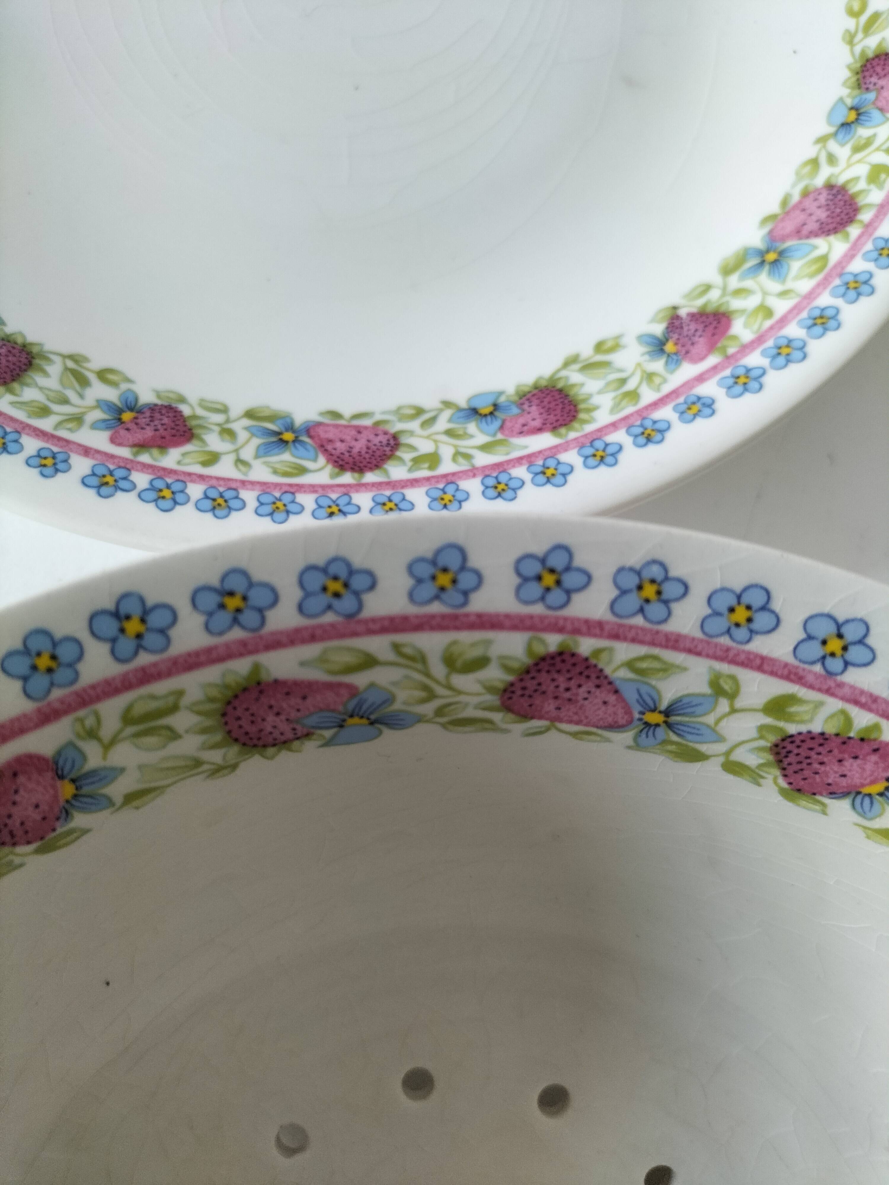 Strawberry bowl set Gien France Le Fraisier Marie-Pierre Boitard