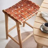 Leather bar stool