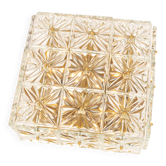 Large ceiling light in faceted crystal by Kinkeldey, Germany.