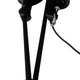 Old black Jieldé workshop lamp with clamp, 2 arms (35 and 50cm) - E27 150W.