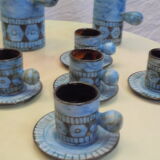 Coffee service signed A. Maunier Vallauris from the 70s