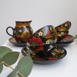Hand-painted Russian tea service or coffee khokhloma