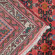 Long Red Wool Vintage Persian Runner Rug Handwoven Oriental Carpet- 80x475cm