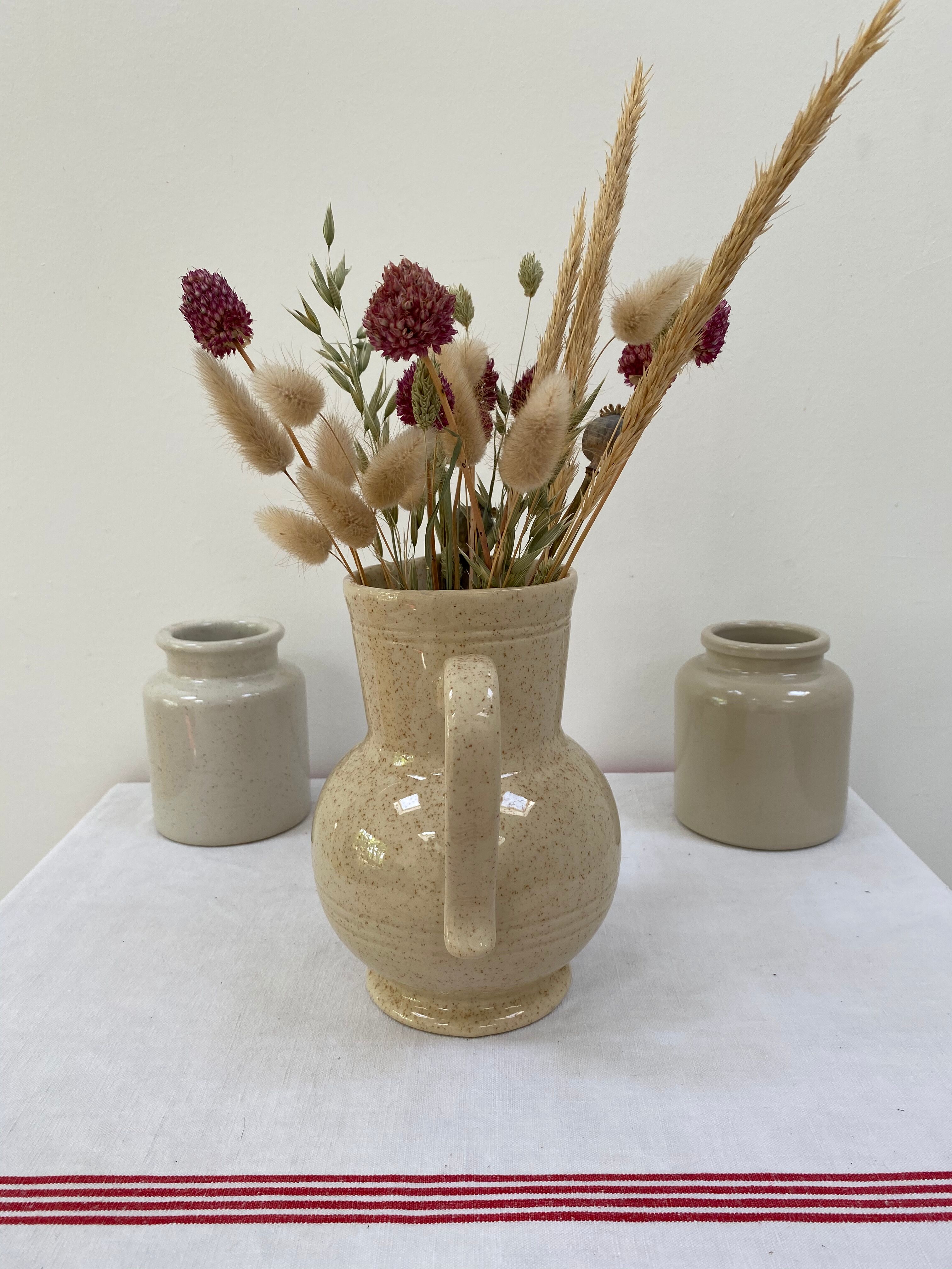 Speckled ceramic vase pitcher