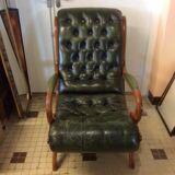 Fauteuil Chesterfield vert