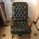 Green Chesterfield armchair
