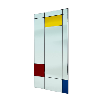 Piet Mondriaan De stijl art wall mirror by Rimadesio, Italy, 1980s