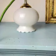 White opaline table lamp
