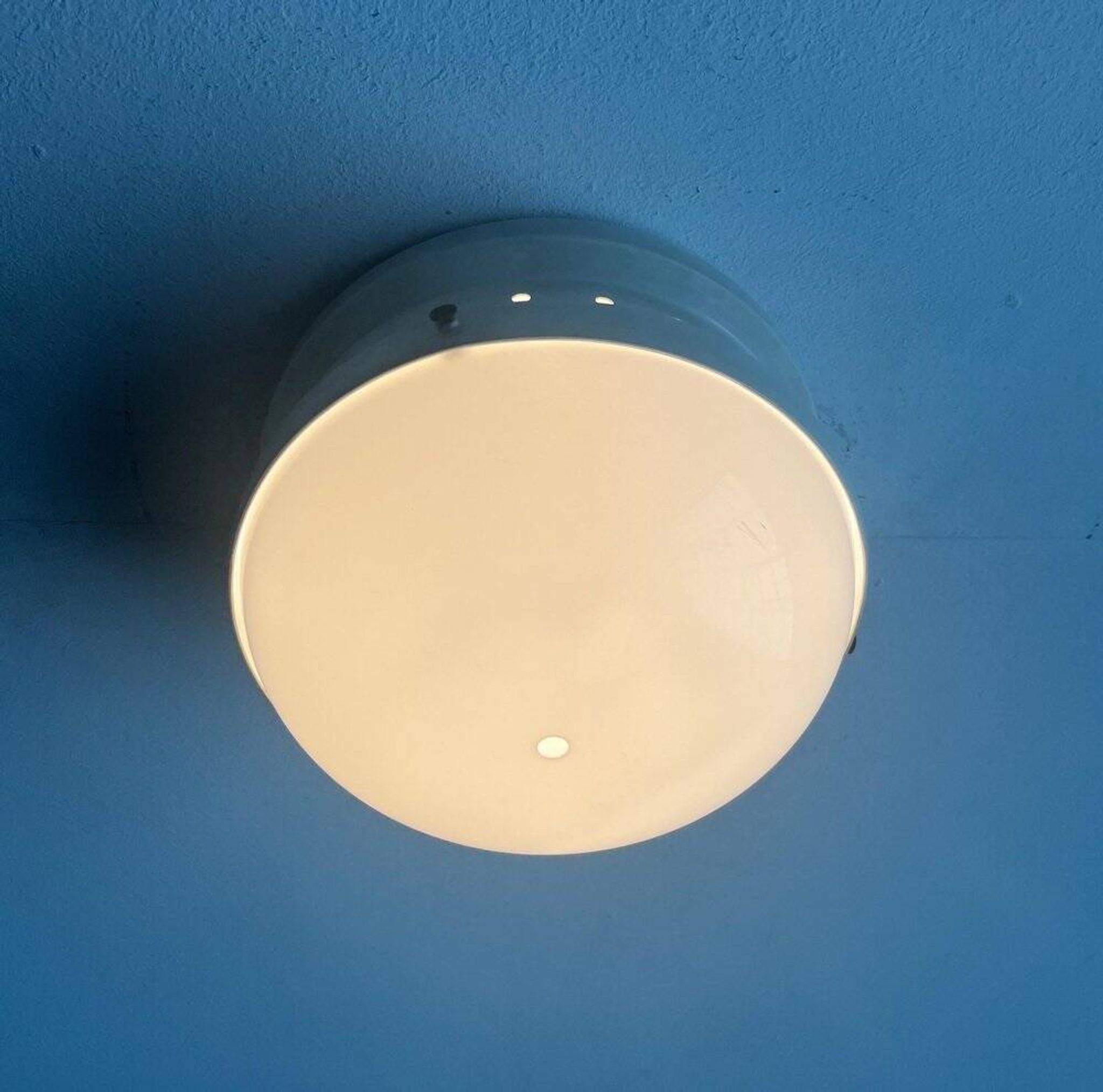 Mid-century Italian space age ceiling lamp by Gianemilio, Pietro and Anna Monti for Kartell, 1950s.