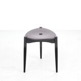 Suede tripod stool