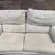 High-end 2-seater sofa duvivier beige nubuck velvet 155cm