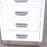 White bauhaus writing desk made in 1930s germany by robert slezak - restored