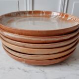 Lot of 6/12 flat plates in vintage sandstone