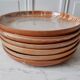 Lot de 6/12 assiettes plates en grès vintage