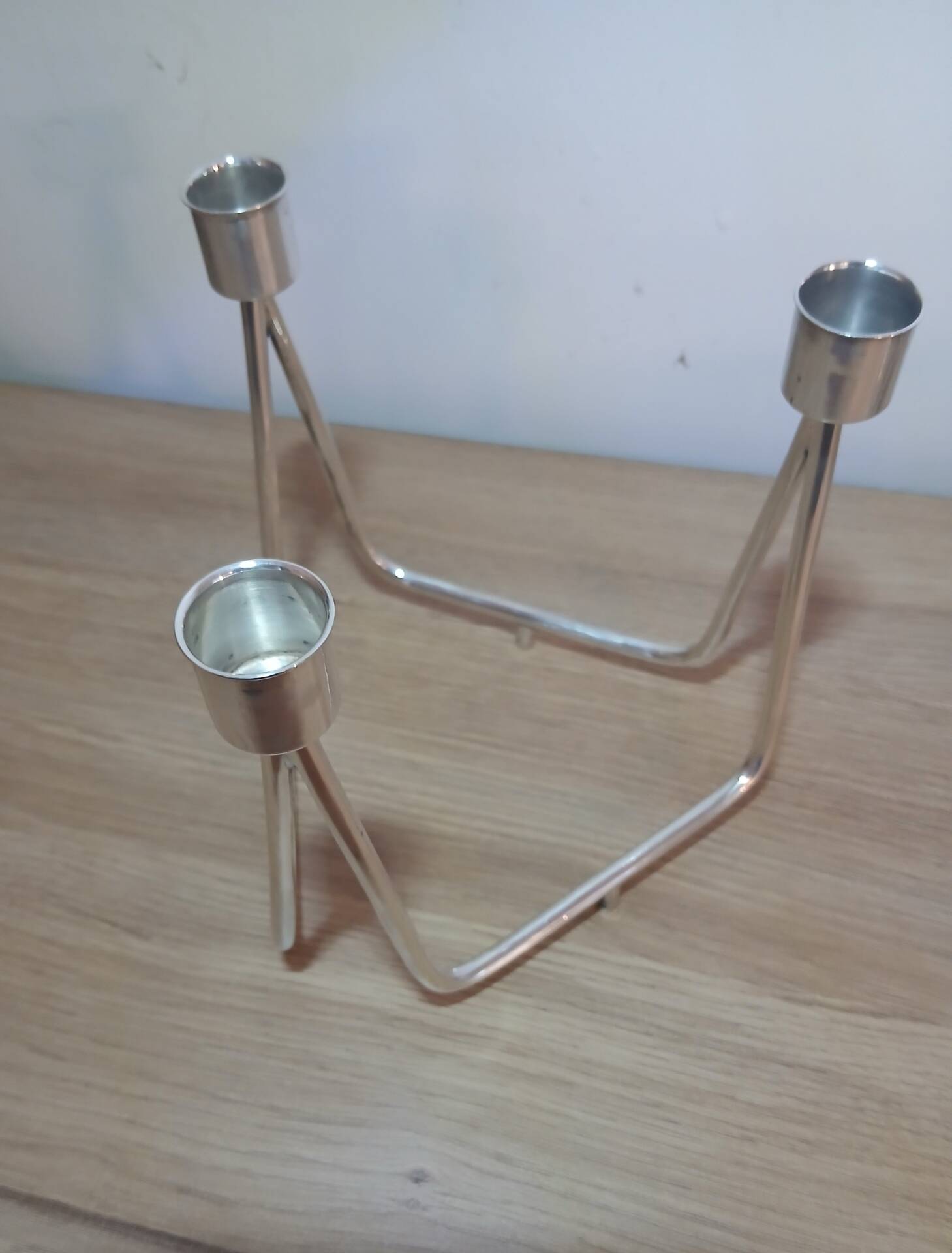 Pair of candlesticks Neptune collection new shapes Christofle 1959
