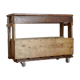 Door wooden bottles - wooden lockers on wheels