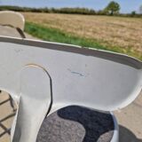 Set of 2 high workshop chairs, Nicolle model, known as whale tail