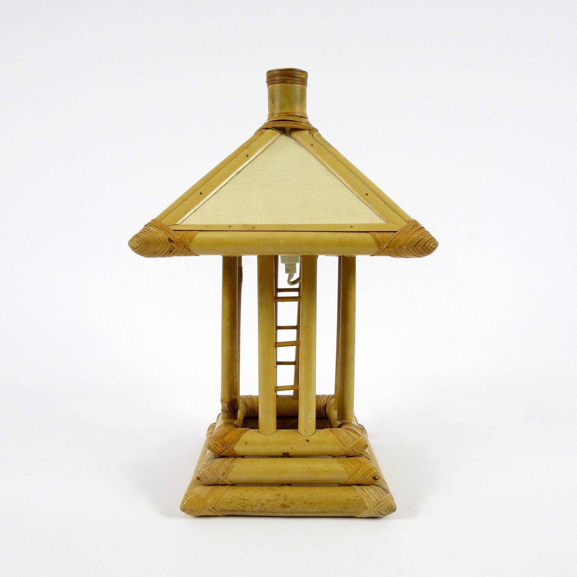 Set of 2 bamboo table lamps 1960s