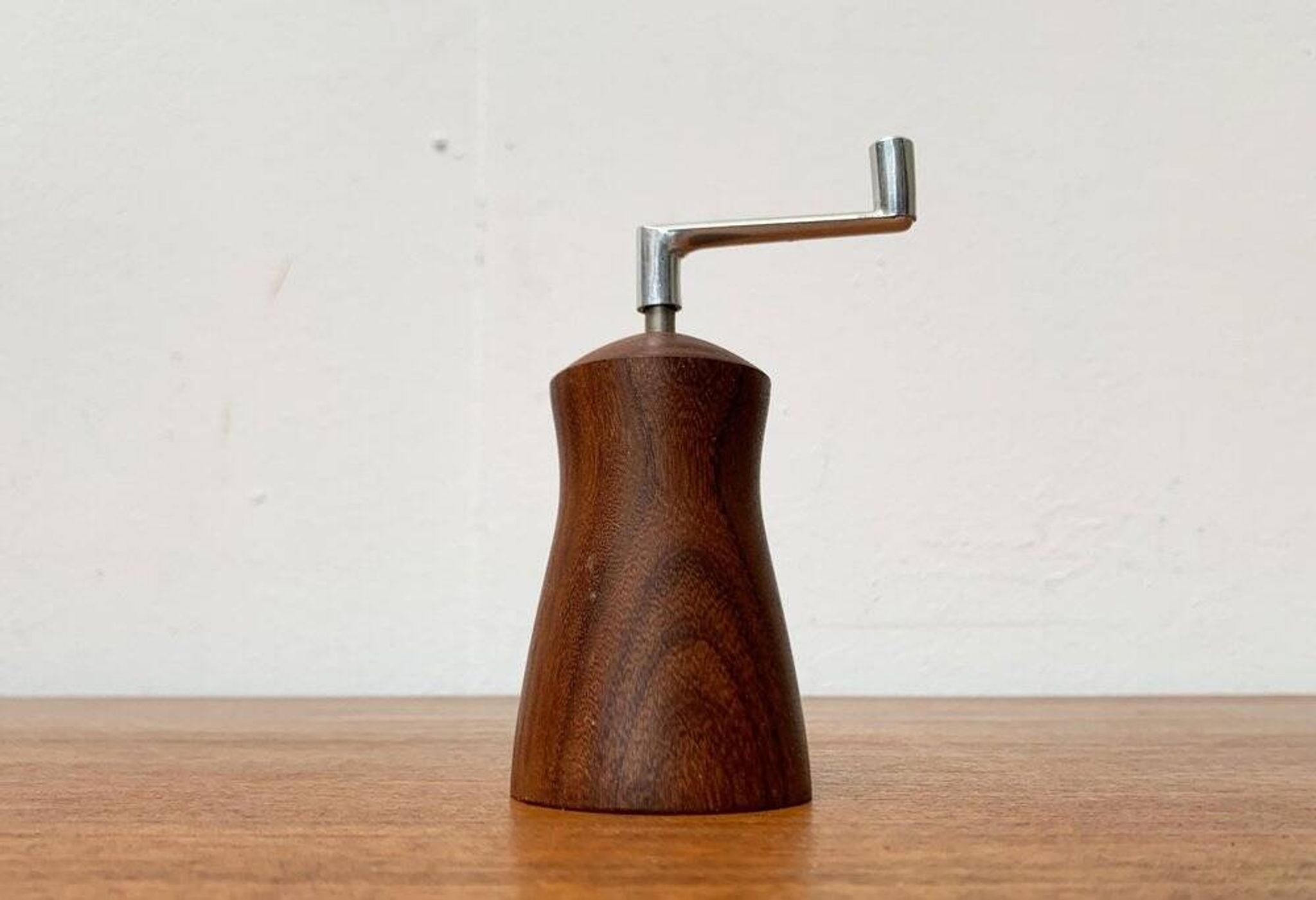 Mid-century teak pepper mill by Pede, 1960s.