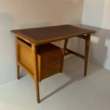 Solid oak and leather desk