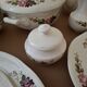 Vintage tableware service in Gien earthenware, "Champs" model with roses – An