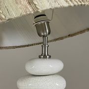 Cracked pebble lamp by François Châtain with its original lampshade, France 1970s