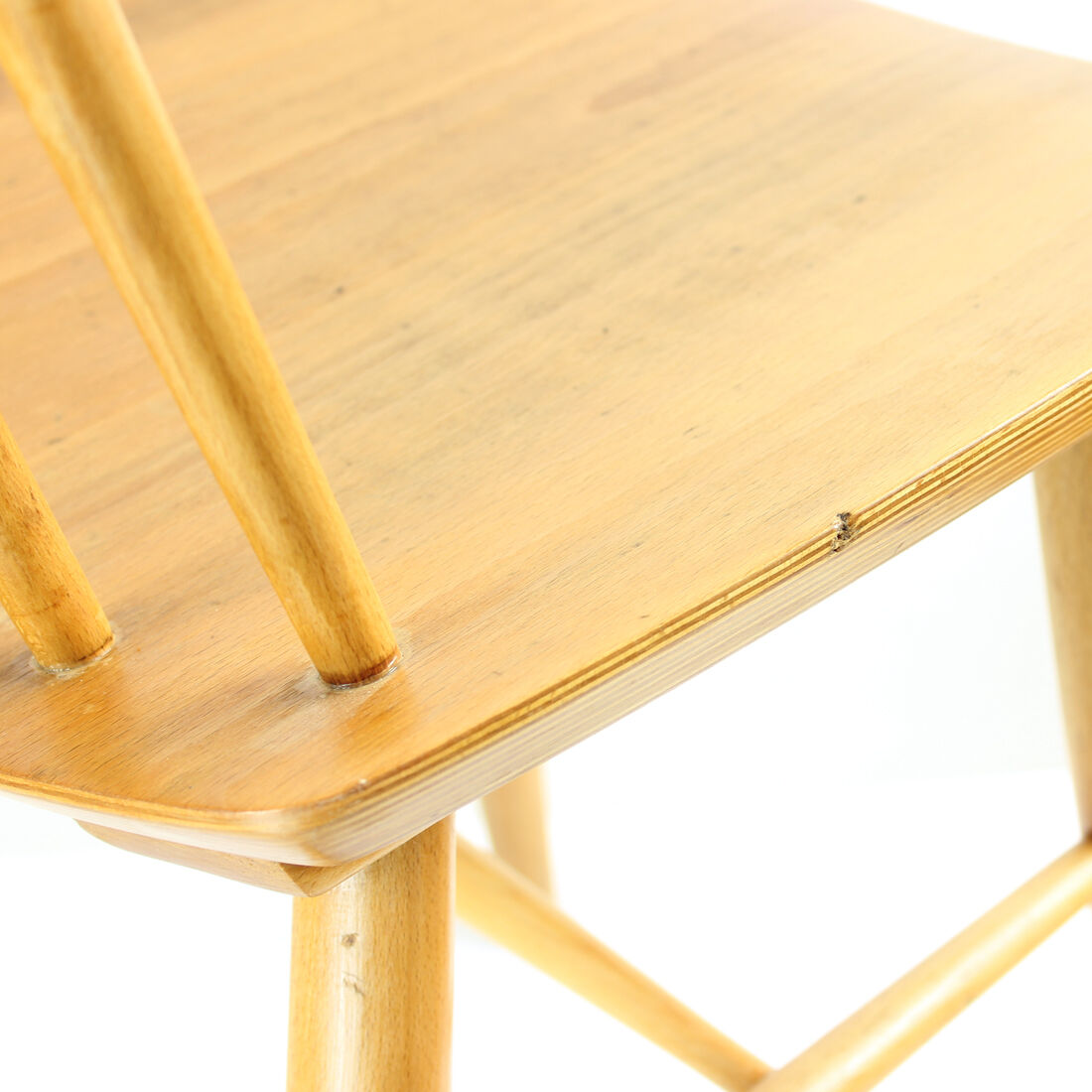 Mid Century Oak Chair Produced In 1975