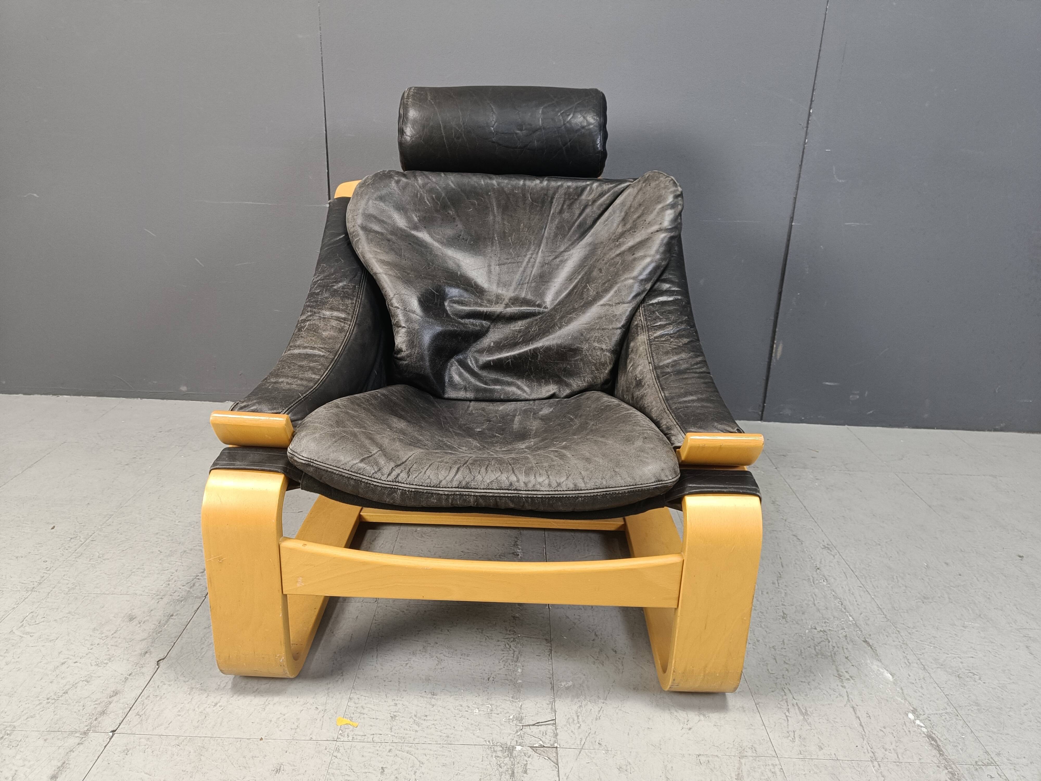 Swedish Kroken armchair by Ake Fribyter for Nelo Möbel, 1970s