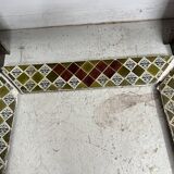 Napoleon III fireplace with claw feet in speckled marble, 19th century.