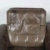 Pair of buffalo leather lounge chair 1970's