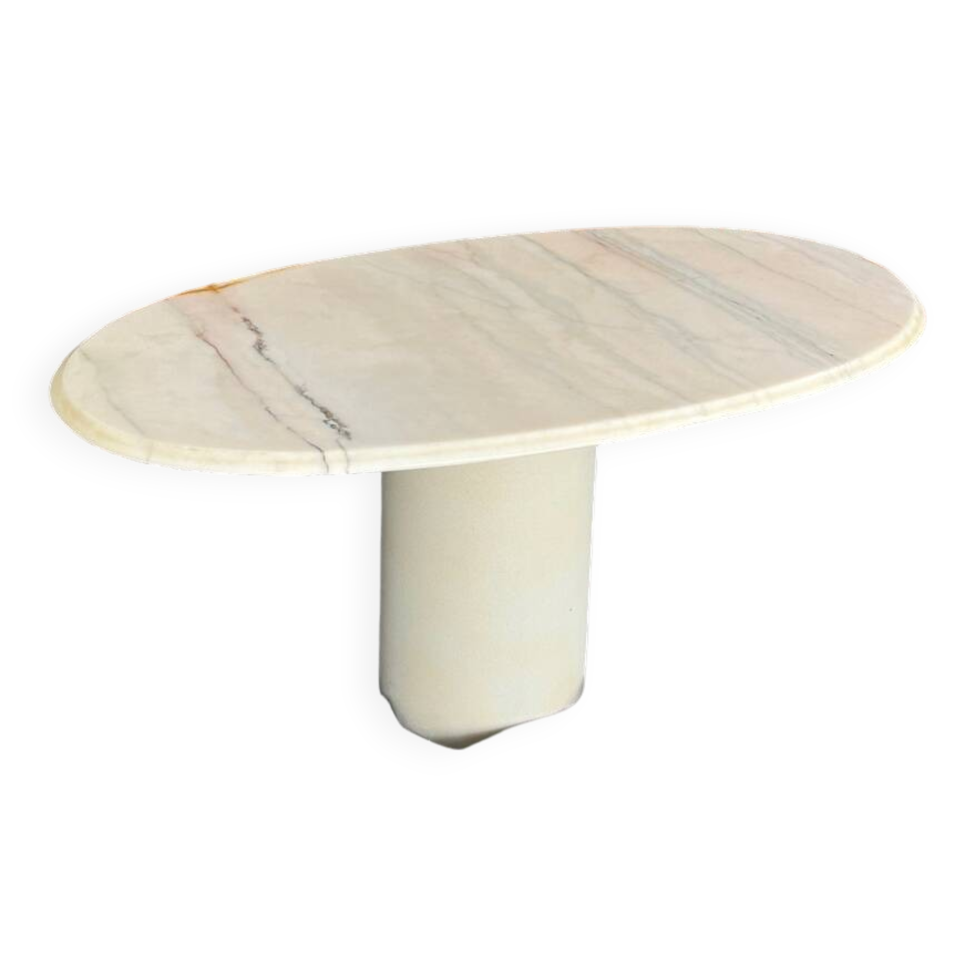 Marble and steel coffee table