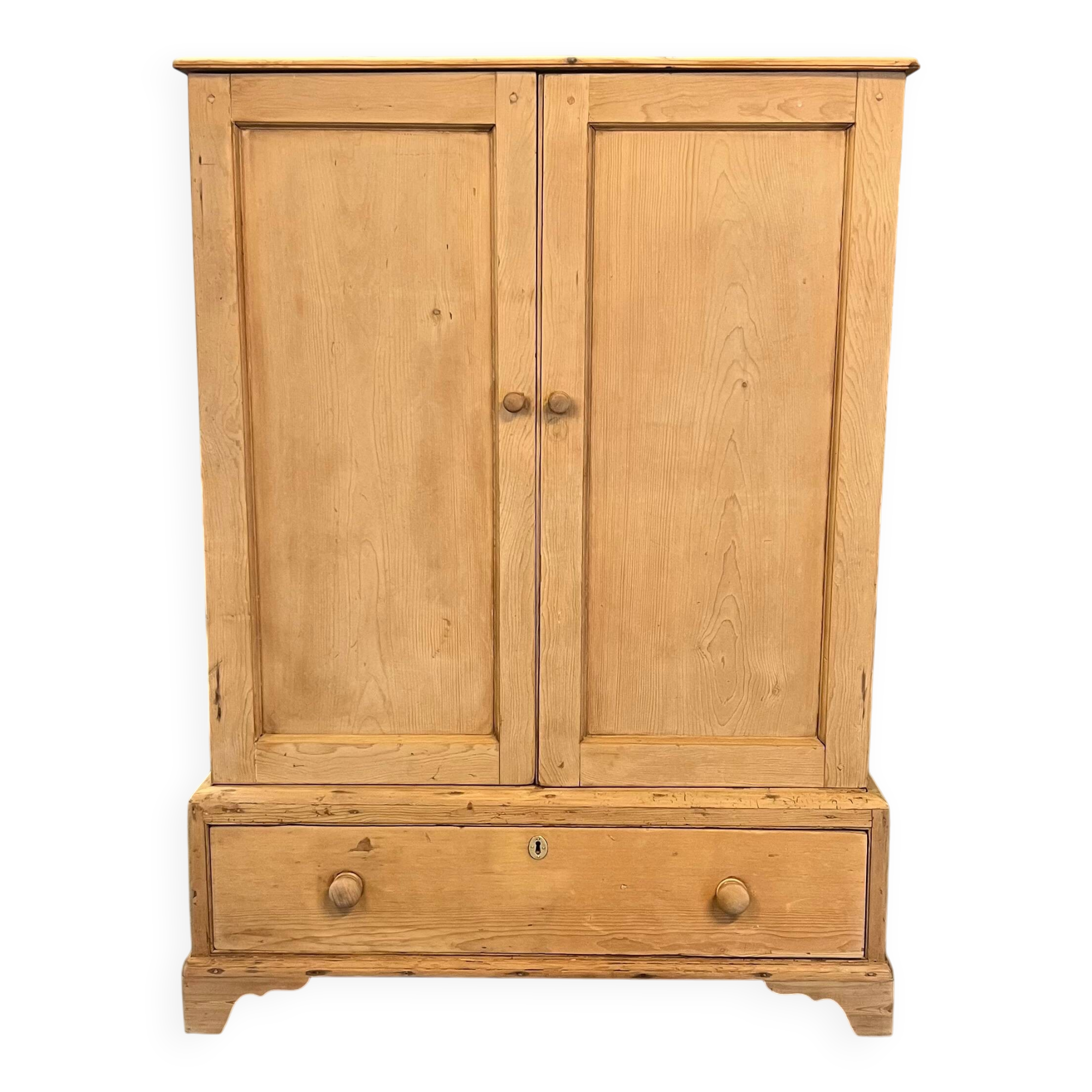 English wardrobe in raw wood