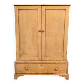 Armoire penderie anglaise bois brut