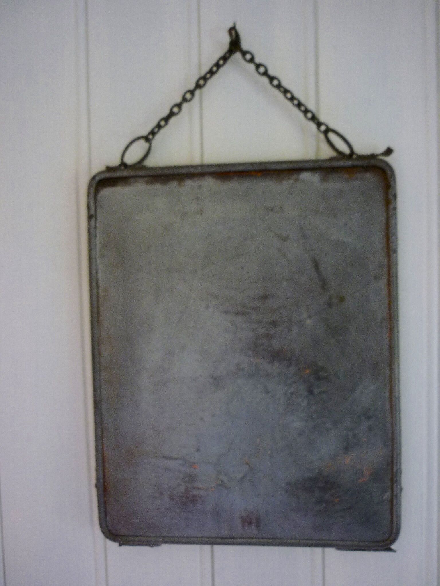 Old rectangular barber mirror