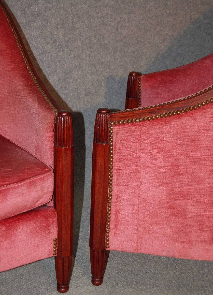 Pair of Art Deco Armchairs by René Joubert & Philippe Petit for DIM,