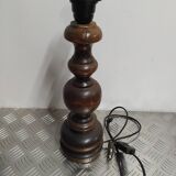 Turned wooden lamp base