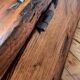 Old Gothic chest 17th century solid oak