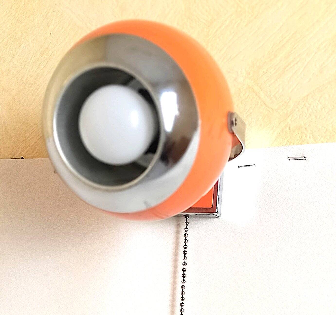 Eye ball wall lamp Space Age orange 60s
