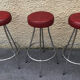 Set of 3 vintage bar stools 1960-1980