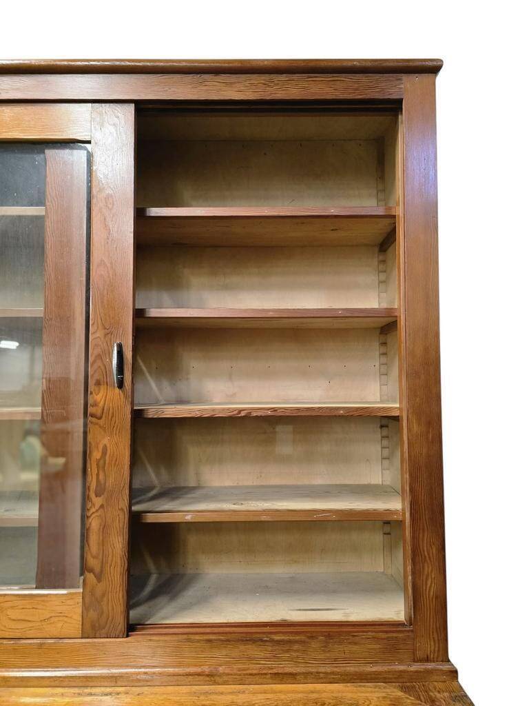 Vintage wooden display cabinet / school cabinet / apothecary cabinet
