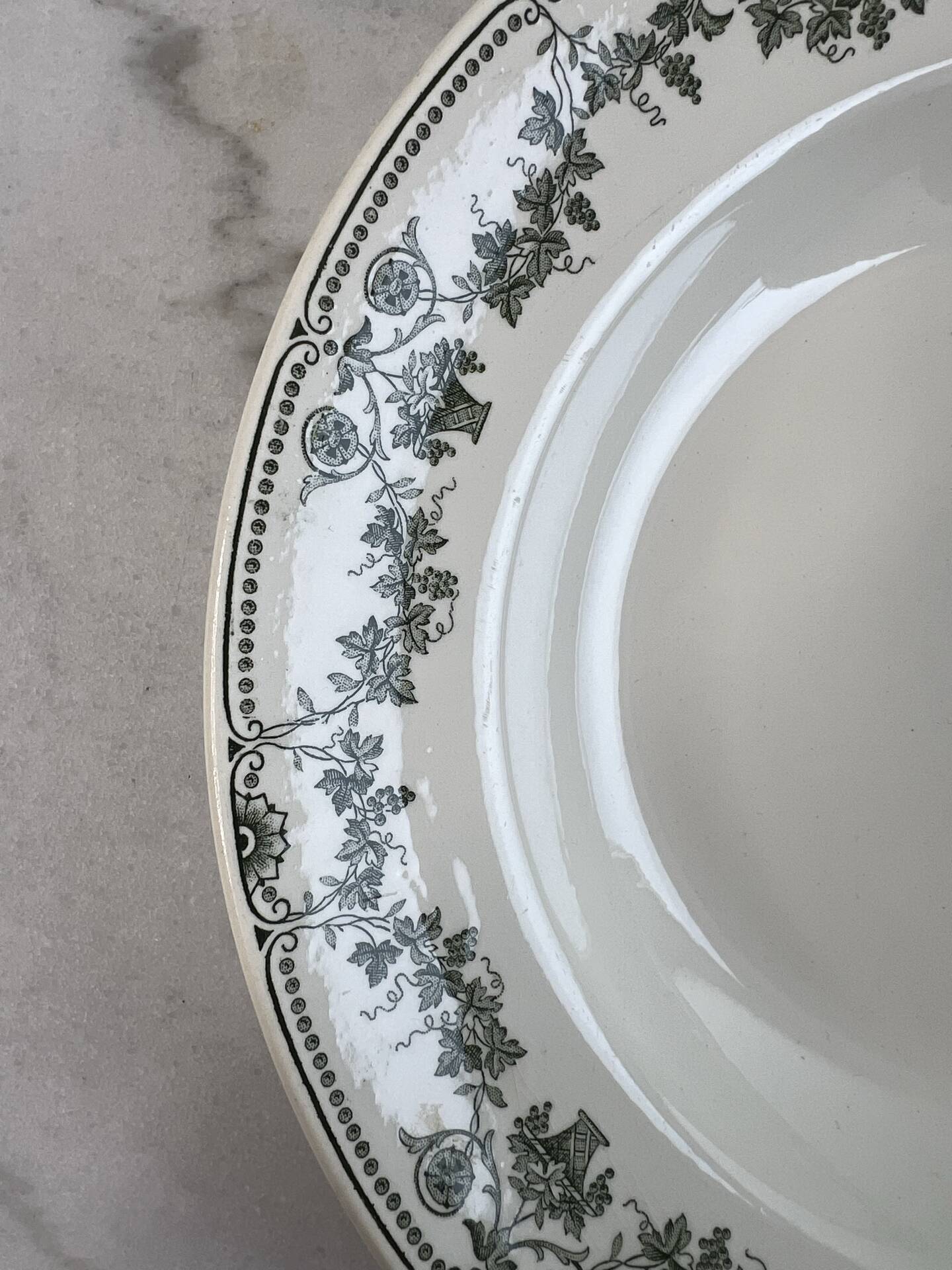 Assiette creuse Badonviller collection Champagne