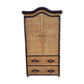 Armoire en rotin 1970